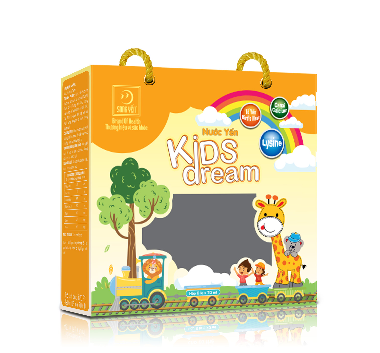 Nước Yến Kids Dream (Lysine) (Tổ yến chưng 15%) Hộp 6x70ml